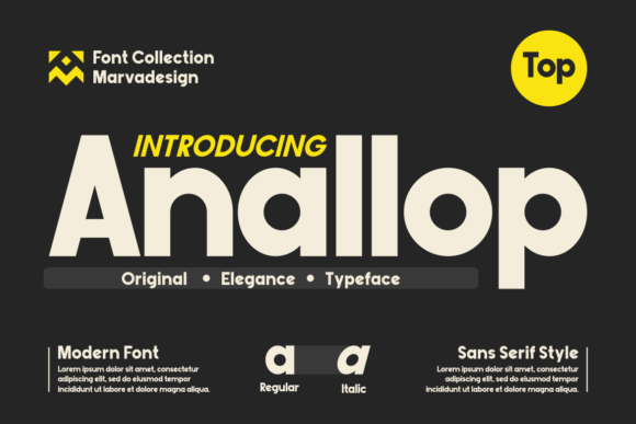 Anallop Sans Serif Font for Crafters and Product Makers