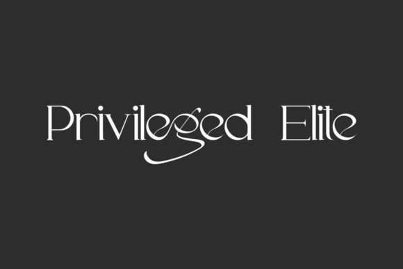 Privileged Elite: A Serif Display Font for Digital Luxury